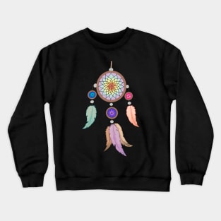 Pastel Rainbow Dream Catcher Crewneck Sweatshirt